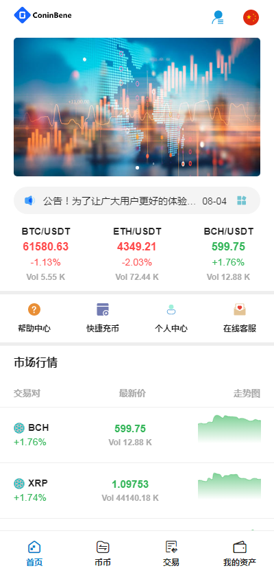 【交易所】Bbank多语言交易所/USDT秒合约/杠杆/C2C法币交易/vue前端全开源插图