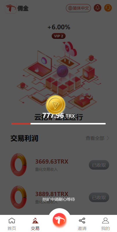 【理财】多语言TRX系统/TRX理财系统/虚拟币云挖矿插图4