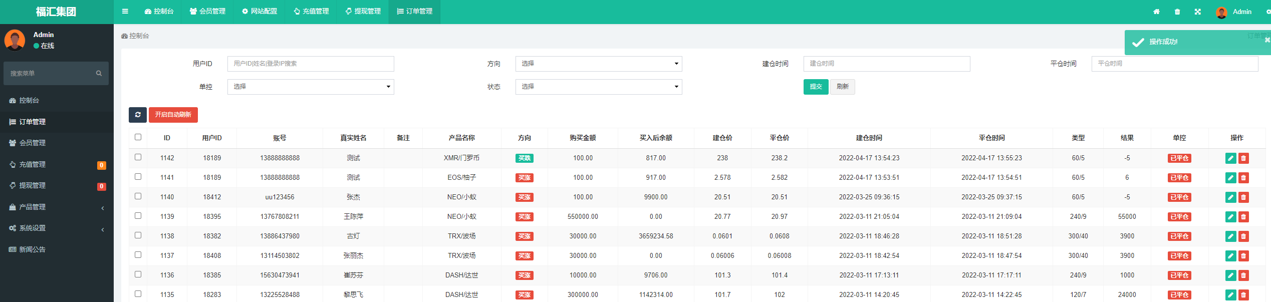 【微盘】全新K线正常/fastadmin框架开发双语言外汇系统/微盘仿交易所/USDT支付插图13