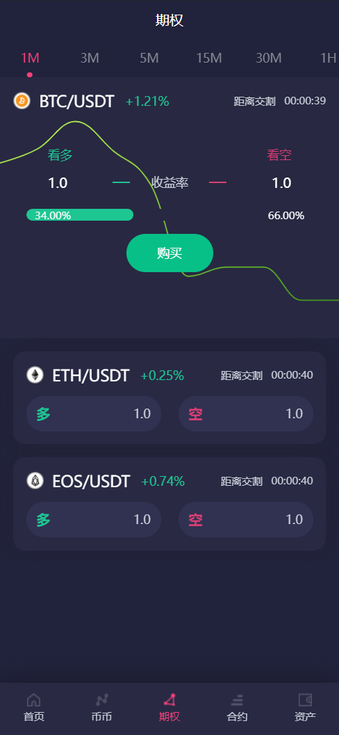 【交易所】多语言交易所/期权/申购/币币合约交易/质押挖矿/三套精美UI插图3